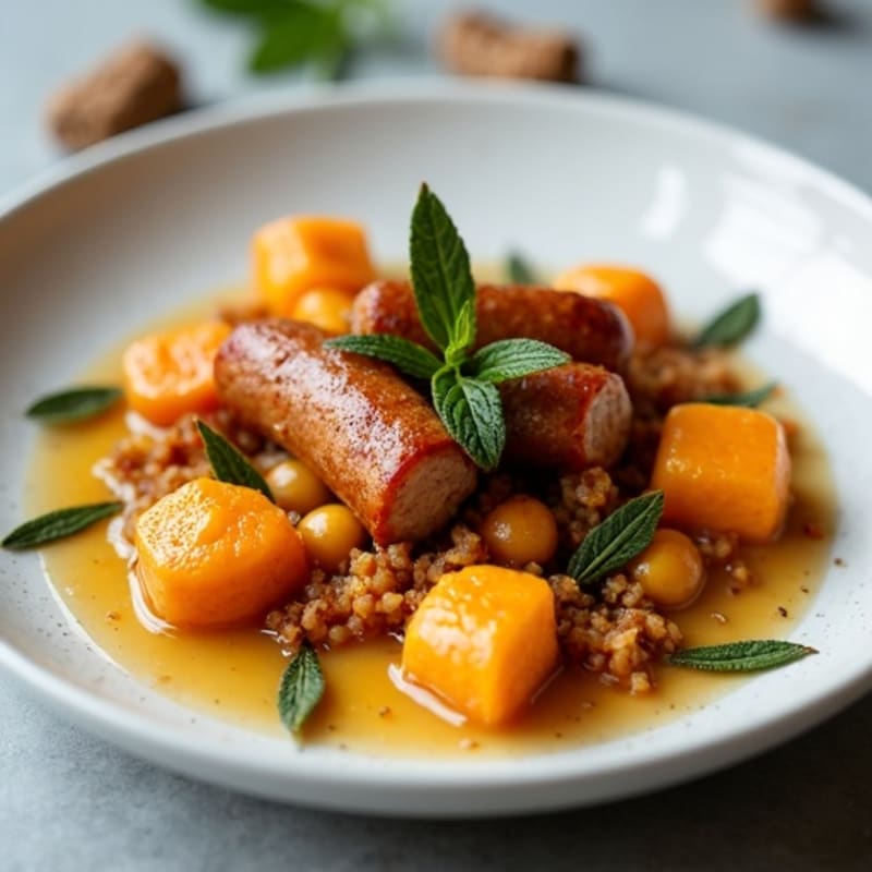 Herb-Roasted Sweet Potato Gnocchi with Sage Brown Butter & Chicken Sausage