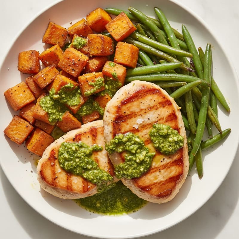 Pan-Seared Turkey Breast with Herb Sauce