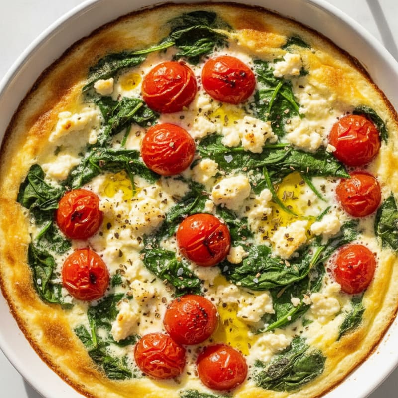 Baked Eggs with Spinach and Feta