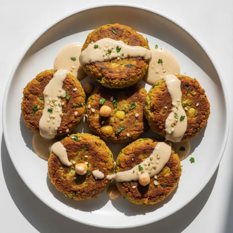 Falafel with Lemon-Tahini Drizzle