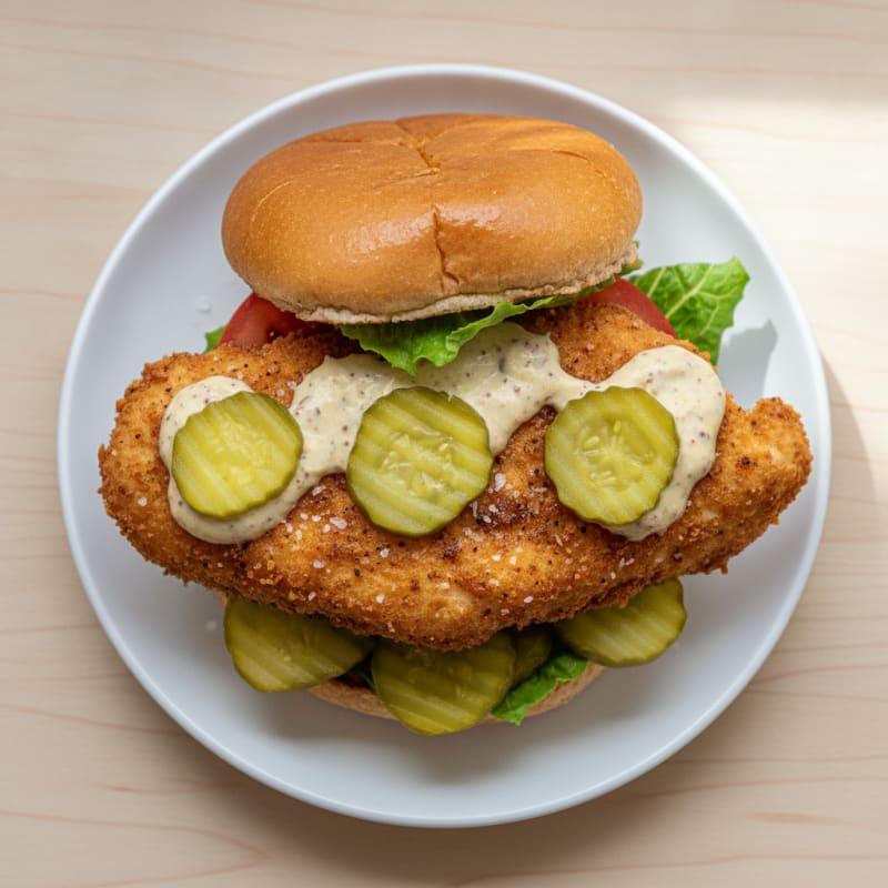 Buttermilk Fried Chicken Sandwich with Pickles