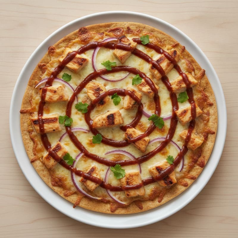 High-Protein BBQ Chicken Pizza with Red Onion
