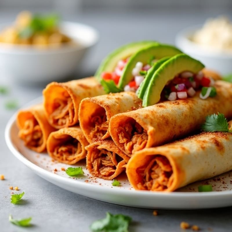 Crispy Baked Chicken Taquitos