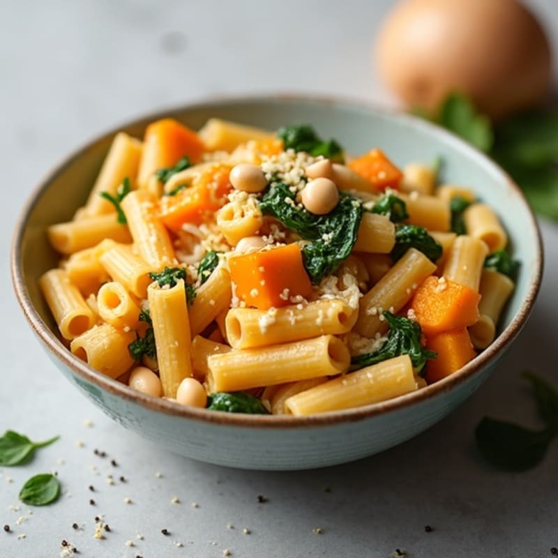 Creamy Cheesy Butternut Squash Whole Wheat Pasta