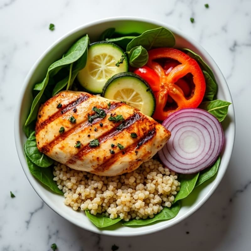 Grilled Chicken Power Bowl with Roasted Vegetables