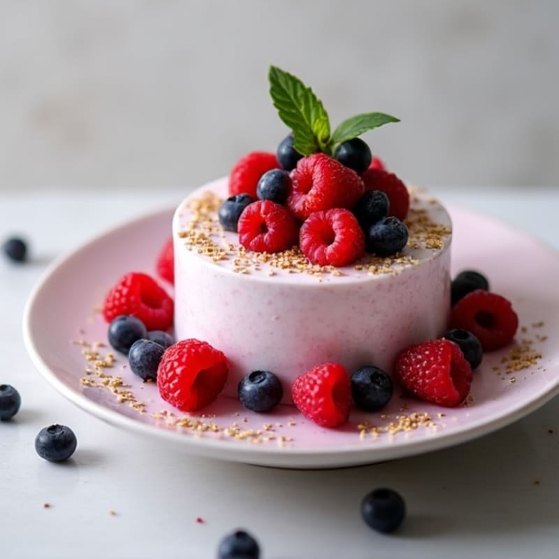 Silky Greek Yogurt Protein Mousse with Mixed Berries