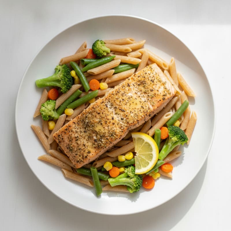 Herb-Crusted Salmon with Roasted Vegetables