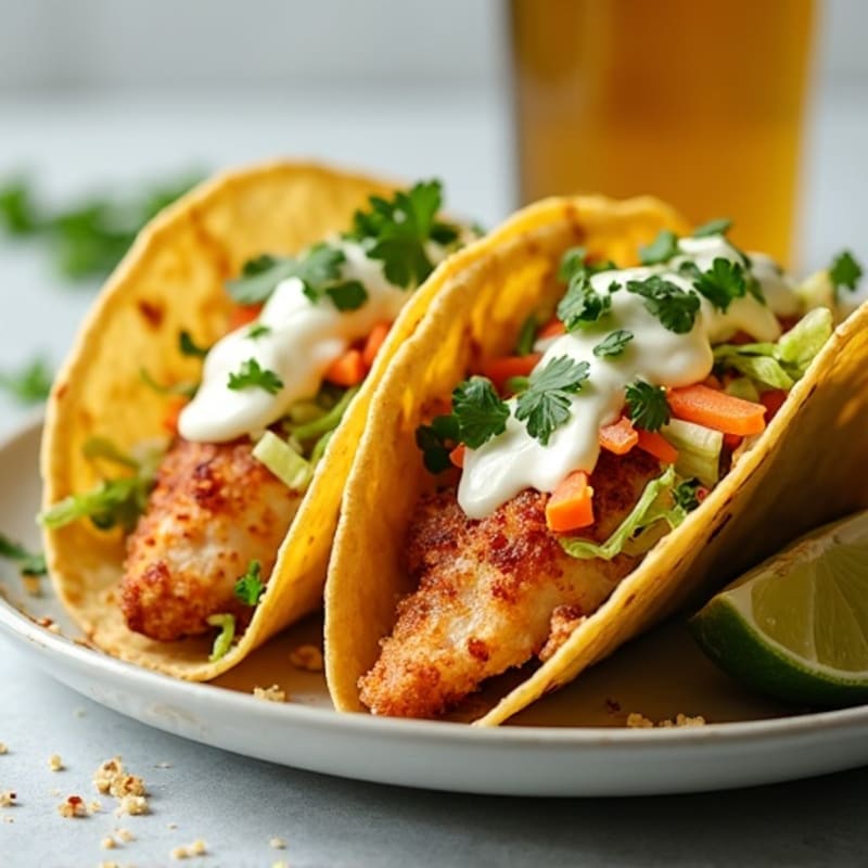 Crispy Chicken Tacos with Fresh Slaw