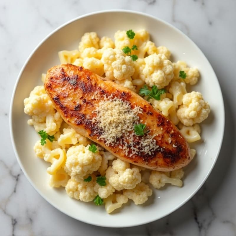 Creamy Protein-Packed Cauliflower Alfredo Chicken