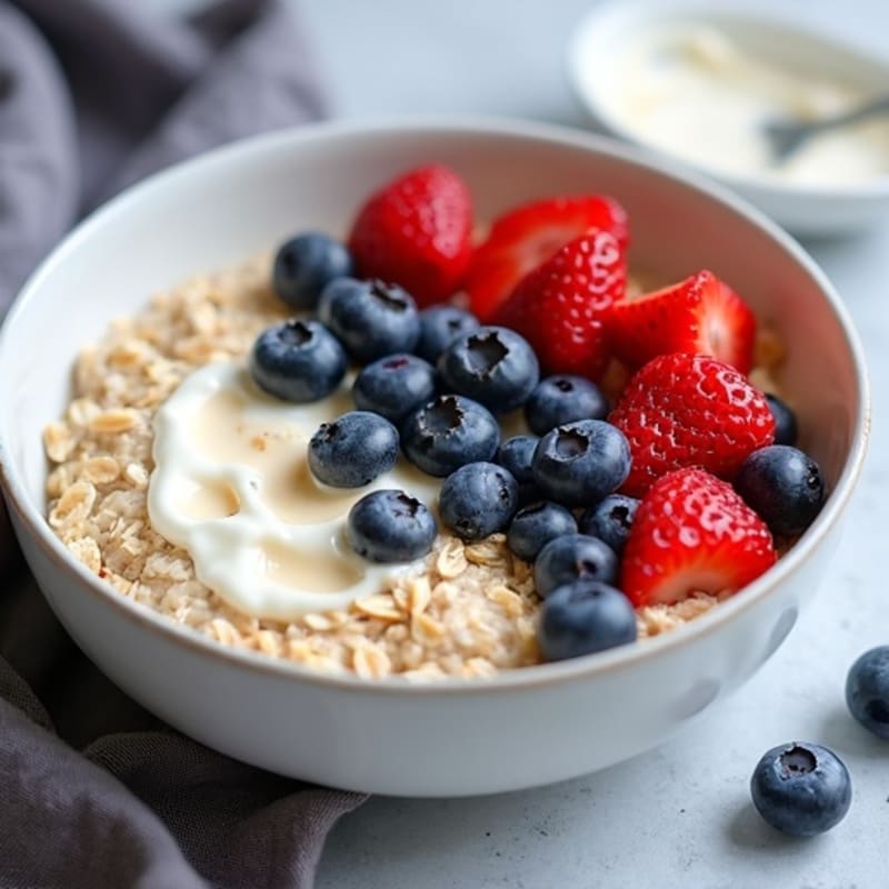 Creamy Protein-Packed Oatmeal with Fresh Berries