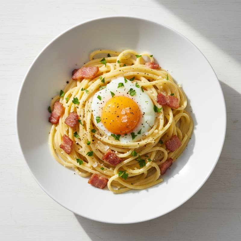 Classic Carbonara with Pancetta and Egg