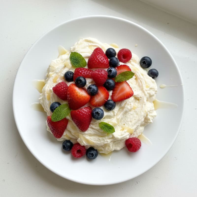 Silky Greek Yogurt Protein Mousse with Mixed Berries