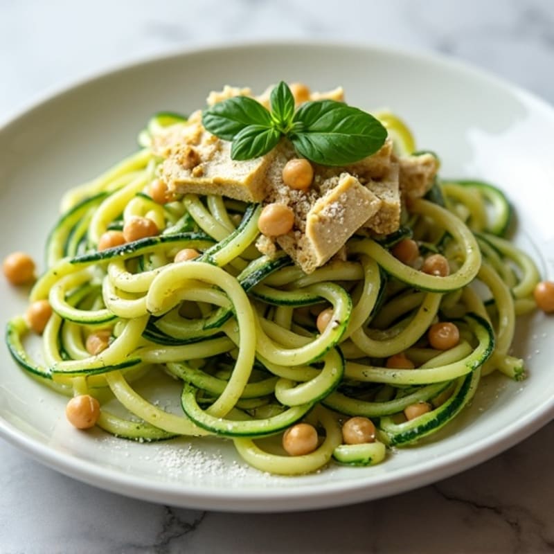 Creamy Vegan Pesto Zucchini Noodles