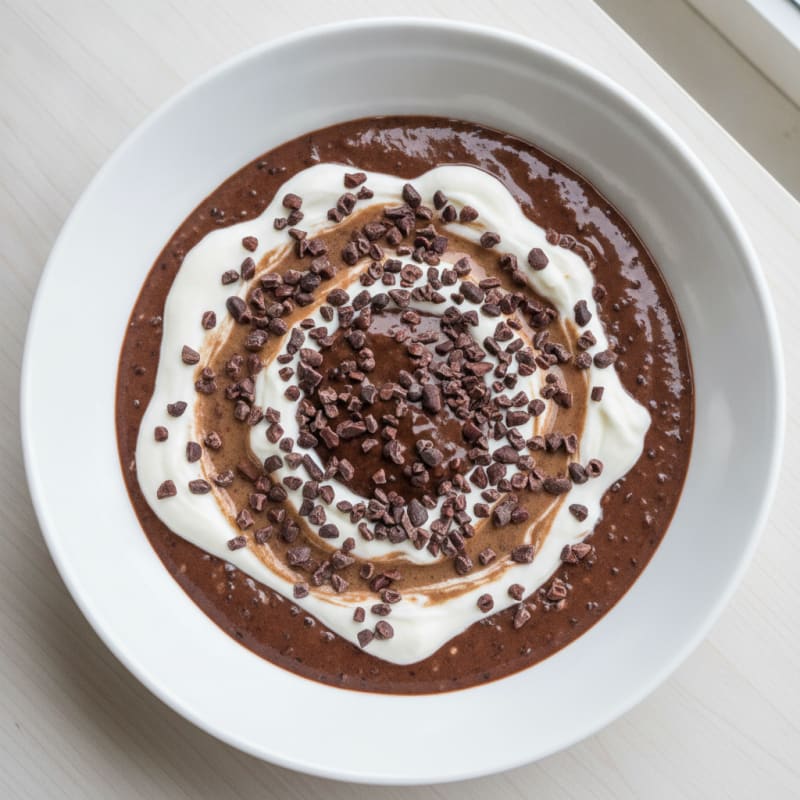 Silky Chocolate Protein Pudding with Greek Yogurt