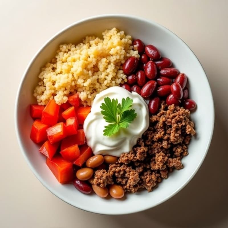 Seasoned Ground Beef Bowl with Special Sauce