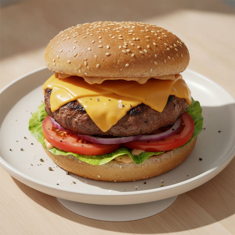 Classic Beef Burger with Cheddar