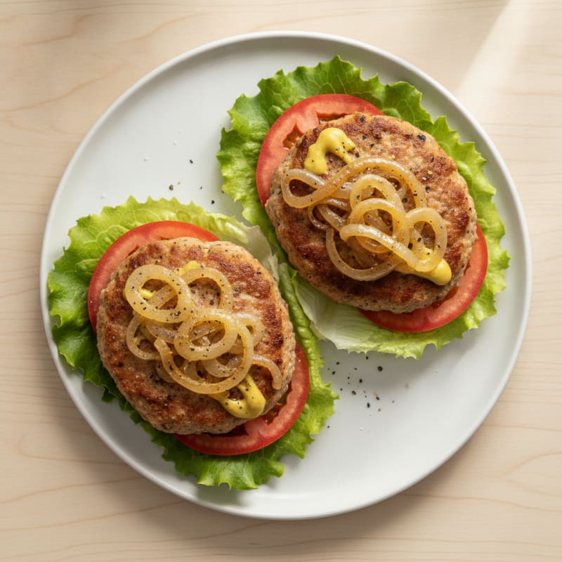 Juicy Turkey Burgers with Caramelized Onions
