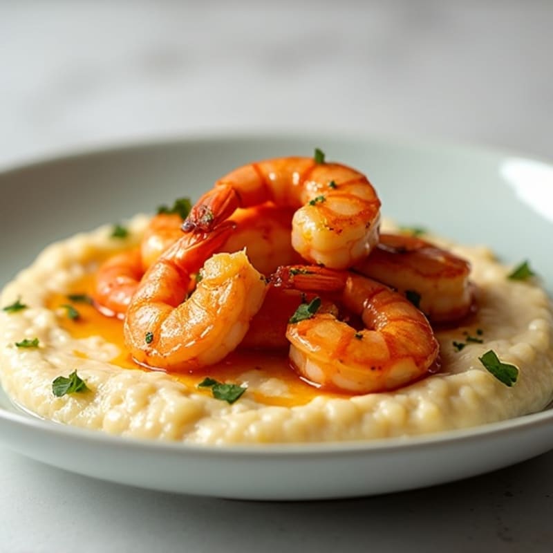 Healthy Cajun Shrimp with Creamy Grits