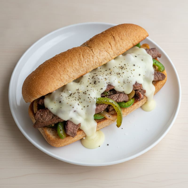 Classic Philly Cheesesteak Sandwich