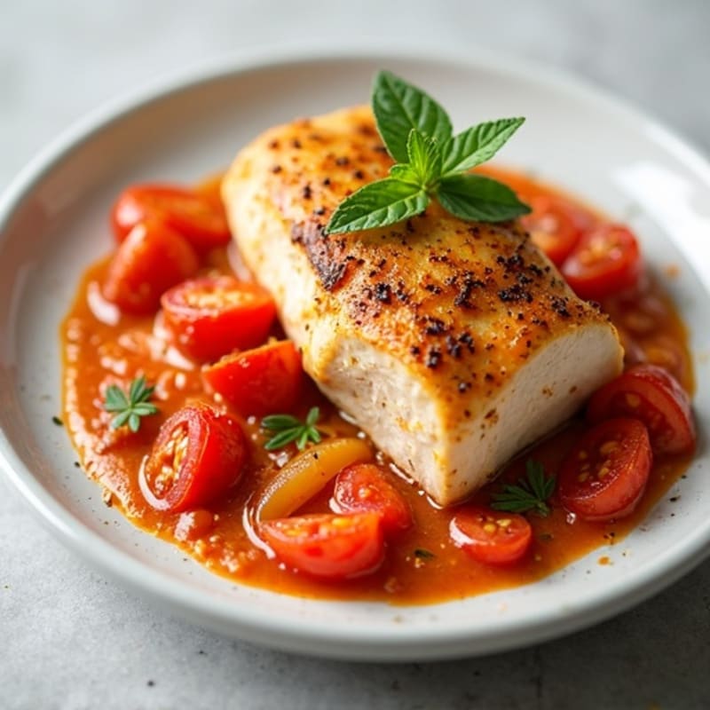 Creamy Spiced Chicken with Fresh Tomato Sauce