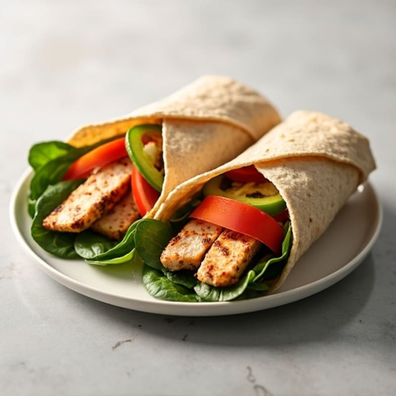Grilled Chicken and Fresh Vegetable Wrap