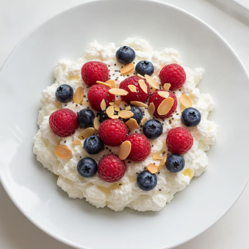 Greek Yogurt Protein Pudding with Berries