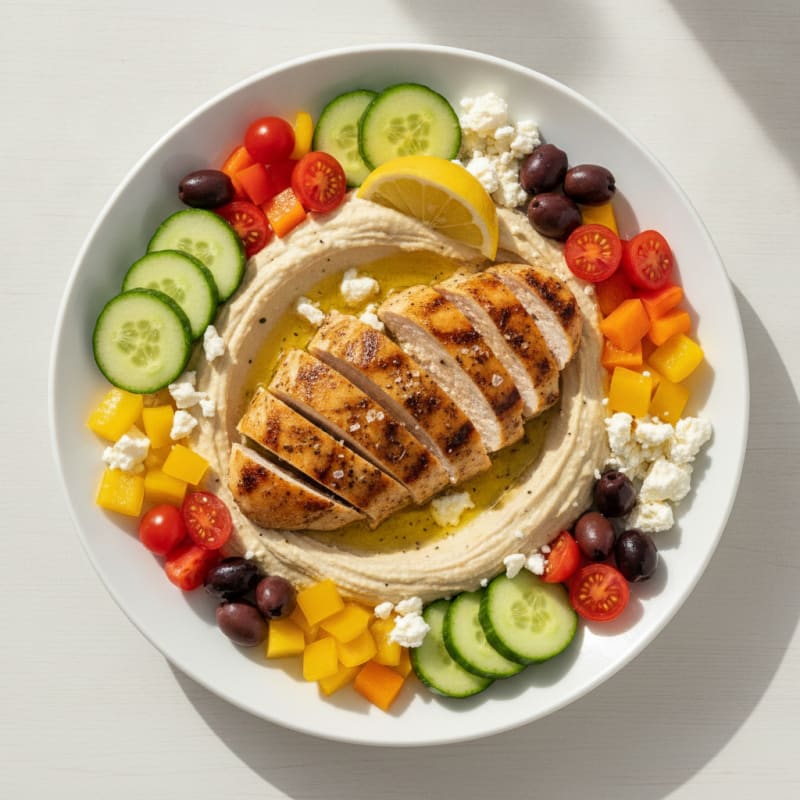 Mediterranean Hummus Vegetable Platter