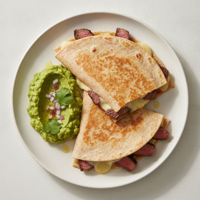 Carne Asada Quesadillas with Guacamole