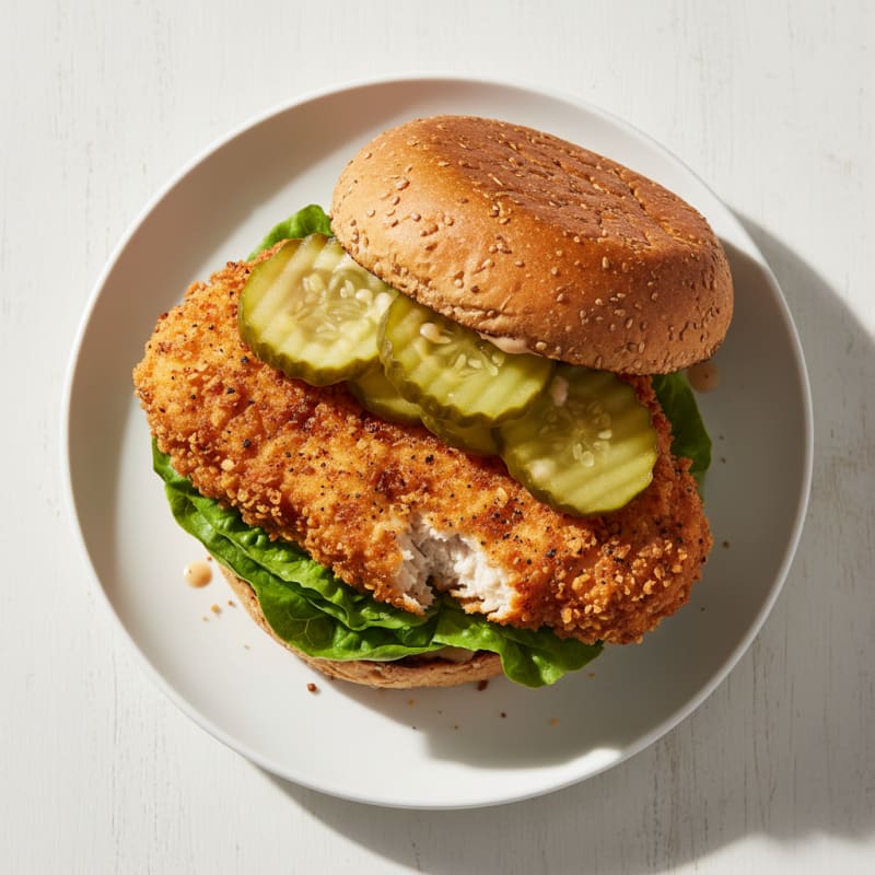 Buttermilk Fried Chicken Sandwich with Pickles