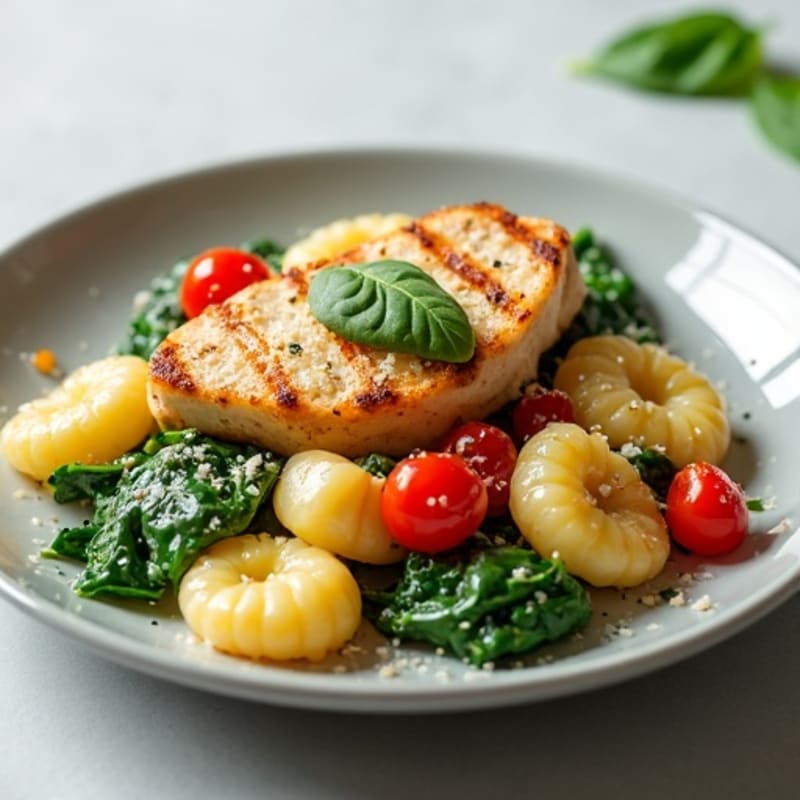 Creamy Ricotta Gnocchi with Fresh Spinach and Blistered Tomatoes
