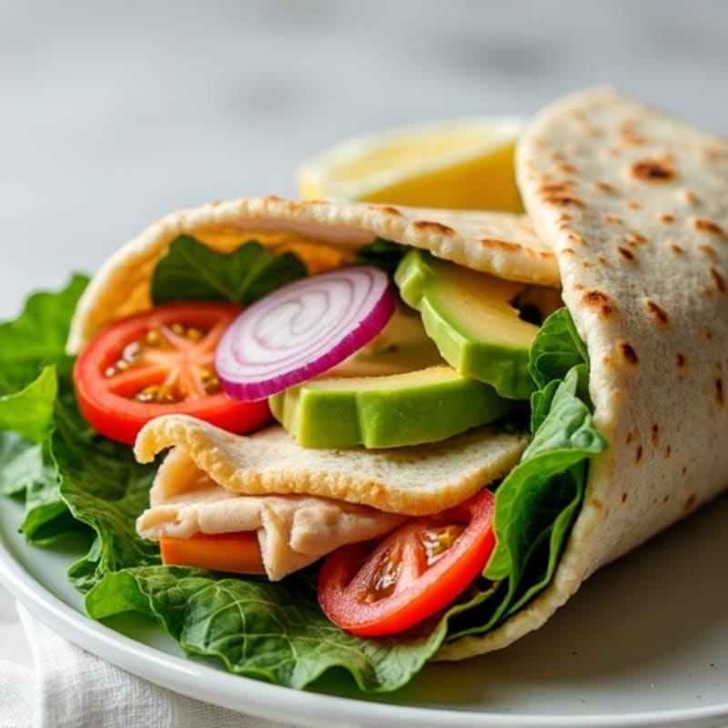 Fresh Turkey and Creamy Avocado Wrap