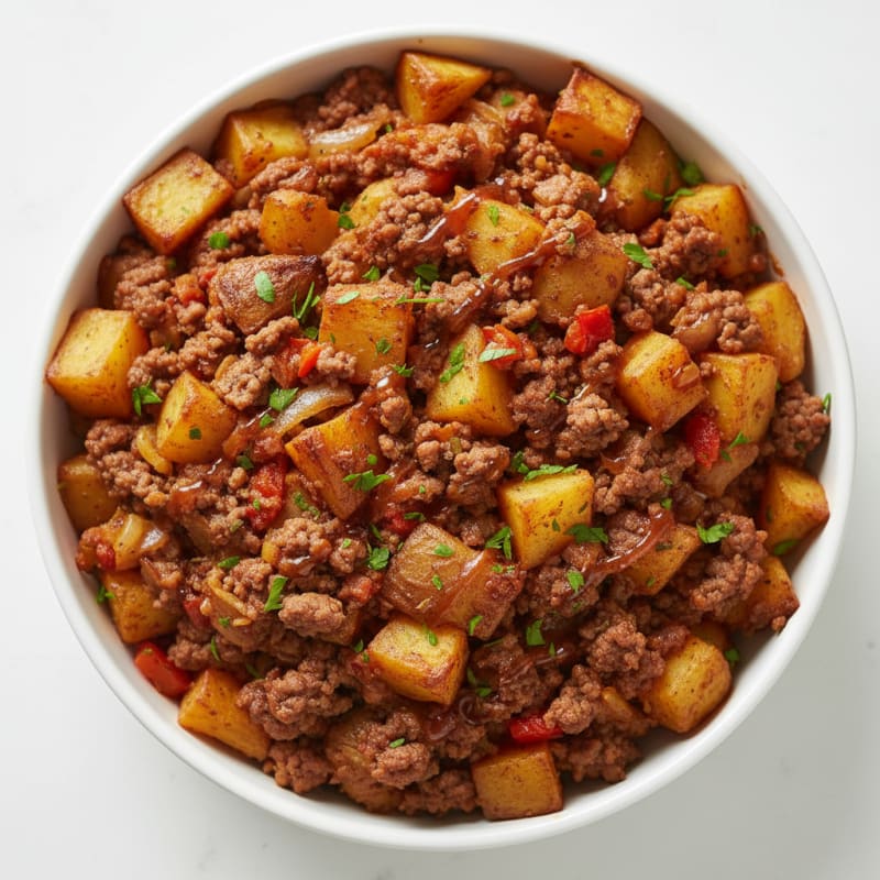 Smoky Beef Mince and Potato Bake
