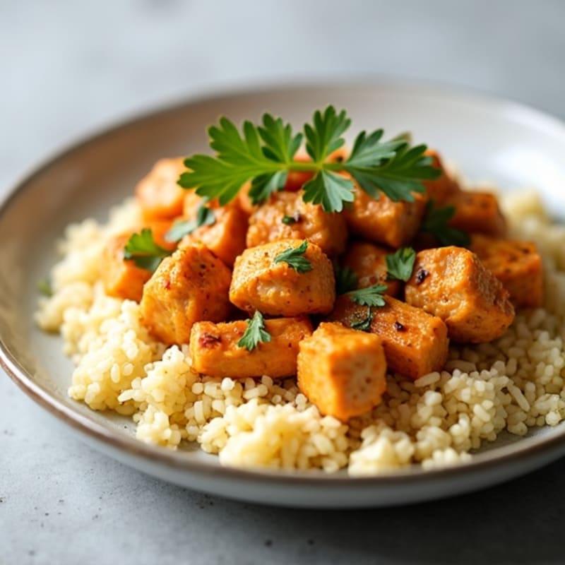 Creamy Coconut Chicken Tikka with Cauliflower Rice