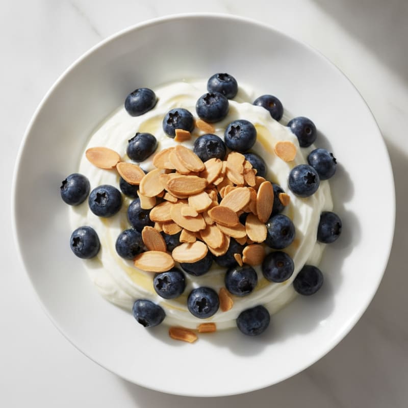 Greek Yogurt Protein Parfait with Berries and Almonds