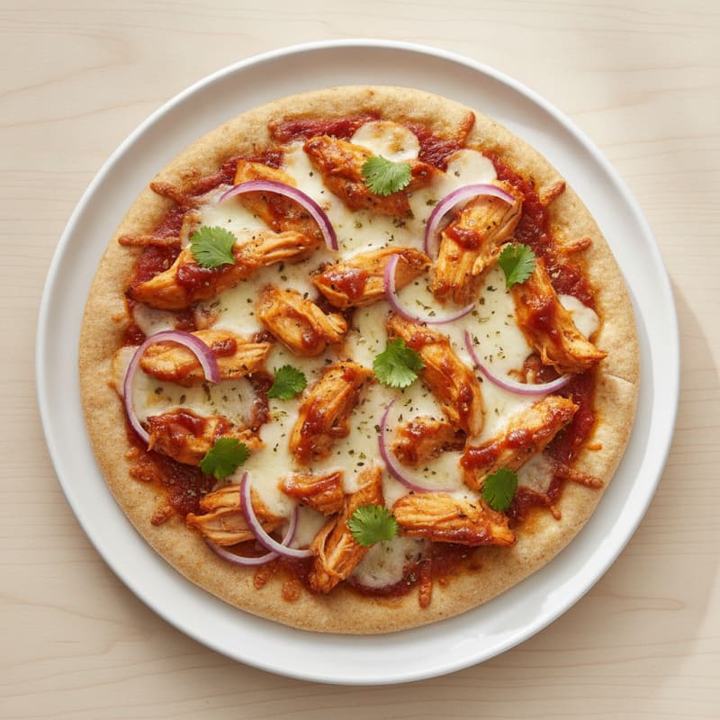 High-Protein BBQ Chicken Pizza with Red Onion