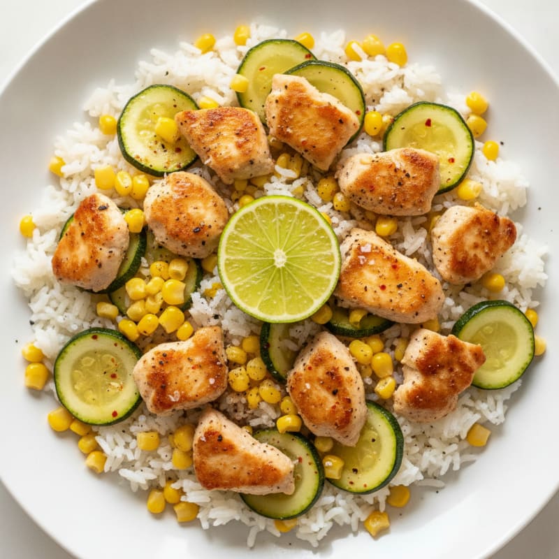 Chicken and Zucchini Rice Bowl