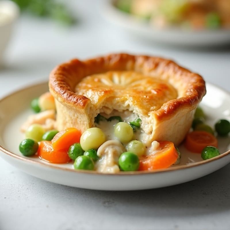 Healthy Creamy Chicken and Vegetable Pot Pie