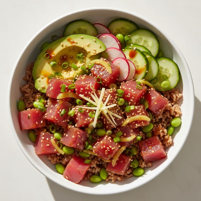 Zesty Hawaiian Tuna Poke Bowl