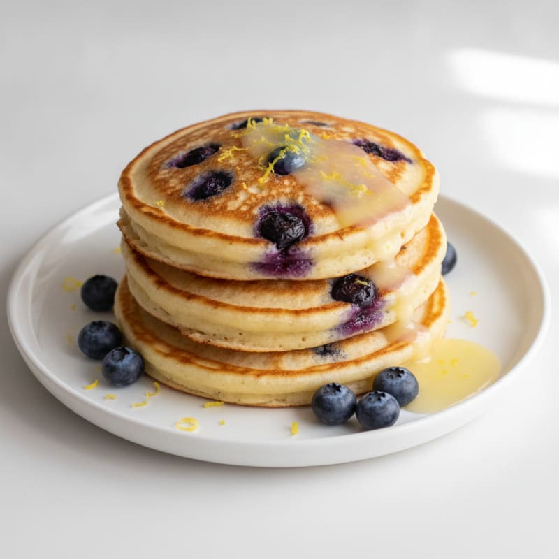 Lemon Blueberry Ricotta Pancakes
