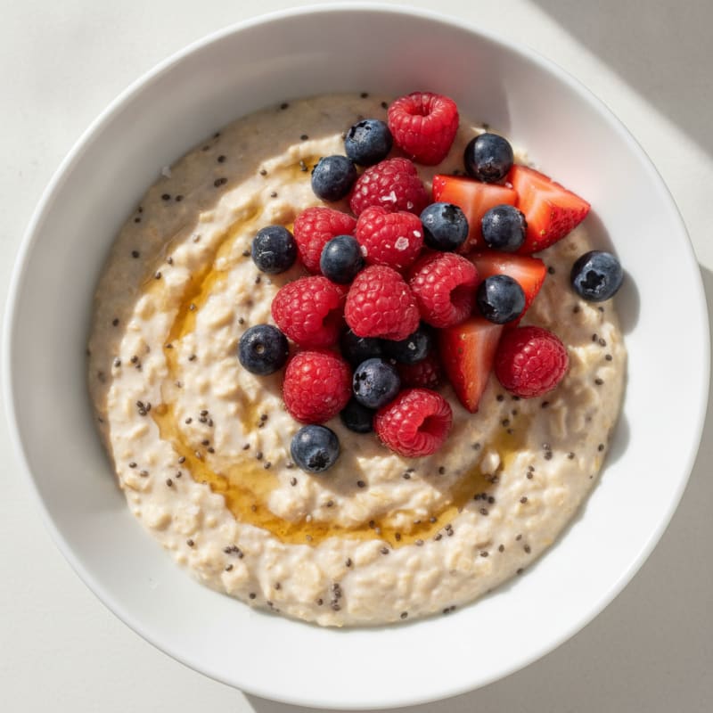 Classic Vanilla Overnight Oats with Berries