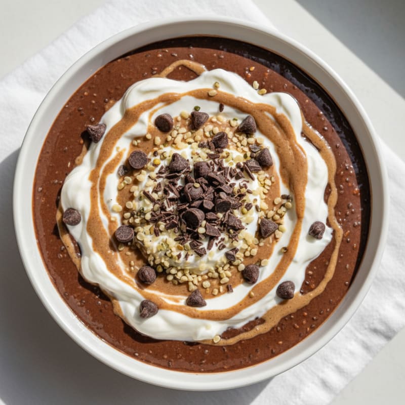 Silky Chocolate Protein Pudding with Greek Yogurt