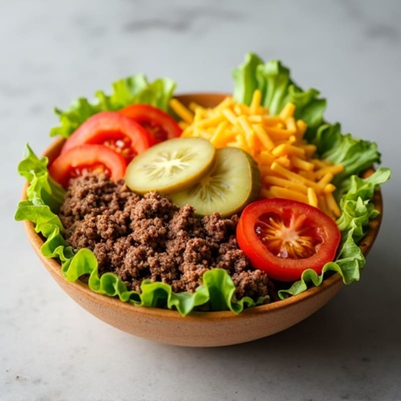 Lean Ground Beef Big Mac Protein Bowl