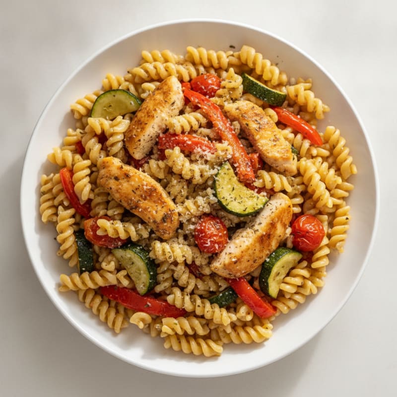 Chickpea Pasta with Roasted Vegetables