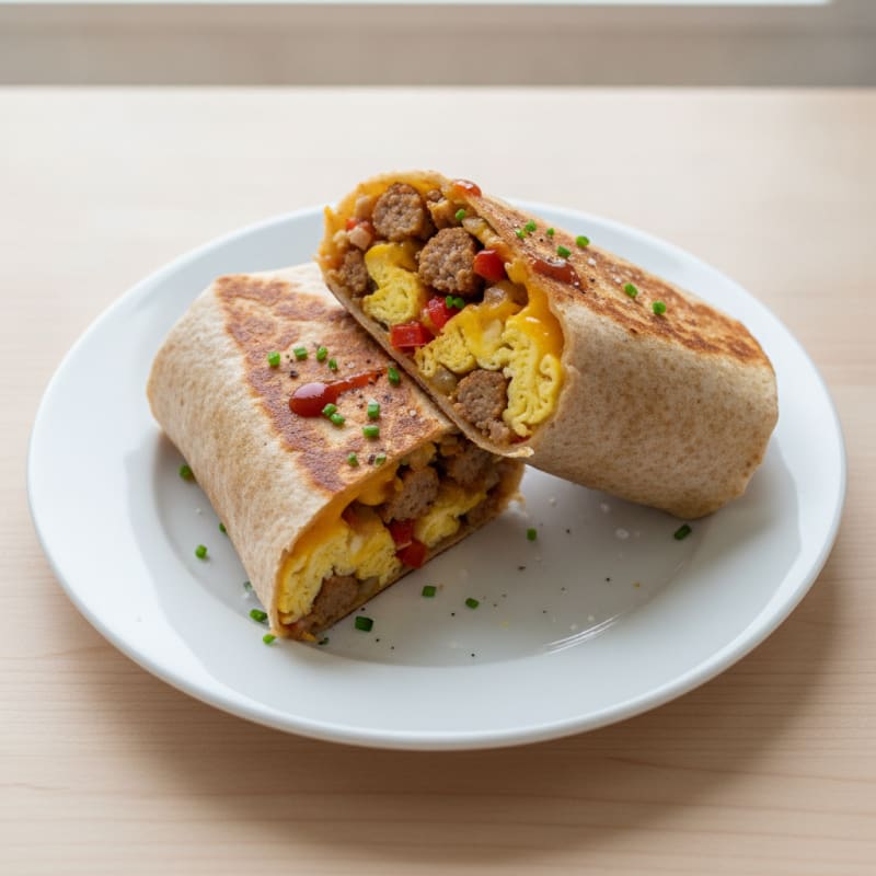 Sausage Egg Cheese Breakfast Burrito