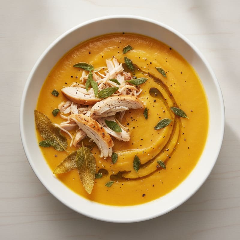 Roasted Butternut Squash Soup with Sage