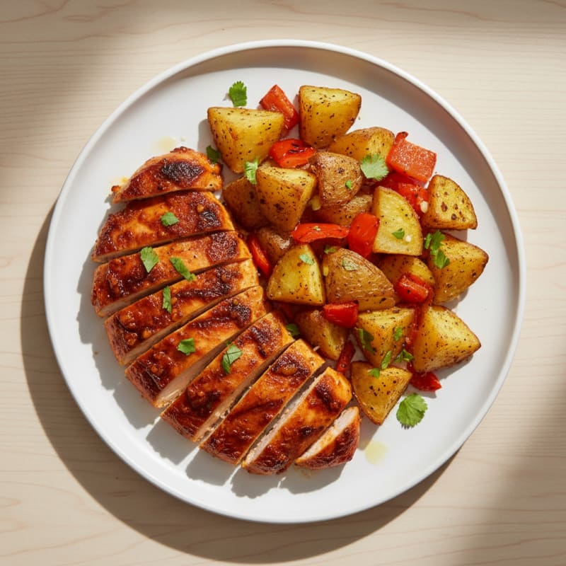 Spicy Chipotle Chicken and Crispy Roasted Potatoes