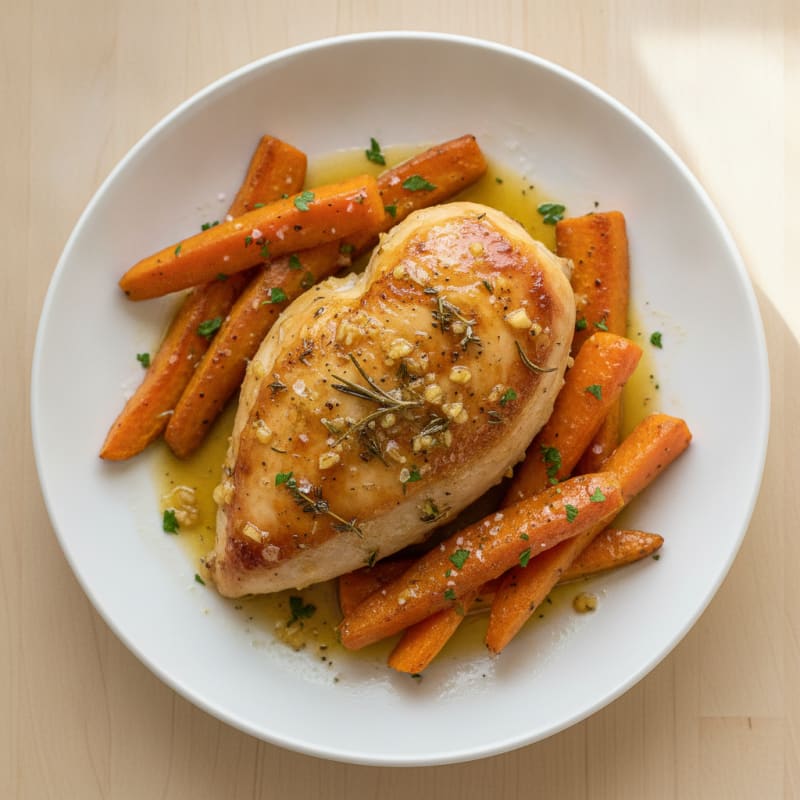 Garlic Herb Roasted Chicken with Root Vegetables