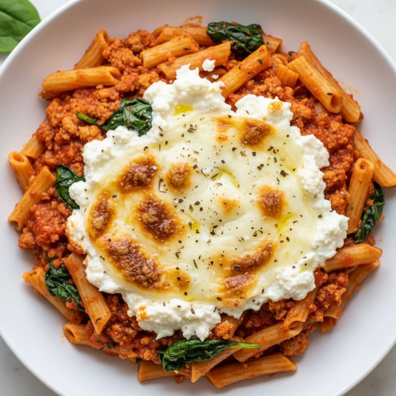 Classic Baked Ziti with Ricotta