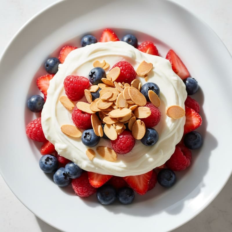 Vanilla Greek Yogurt Protein Parfait with Berries