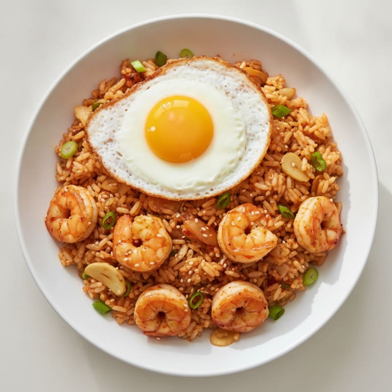 Kimchi Fried Rice with Fried Egg